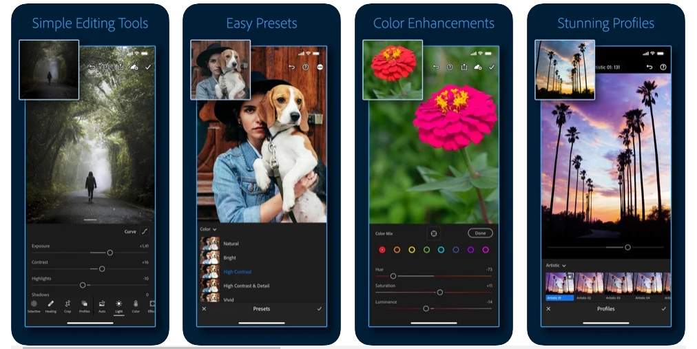 Adobe lightroom photo editing app for smartphones