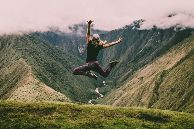 woman jumping